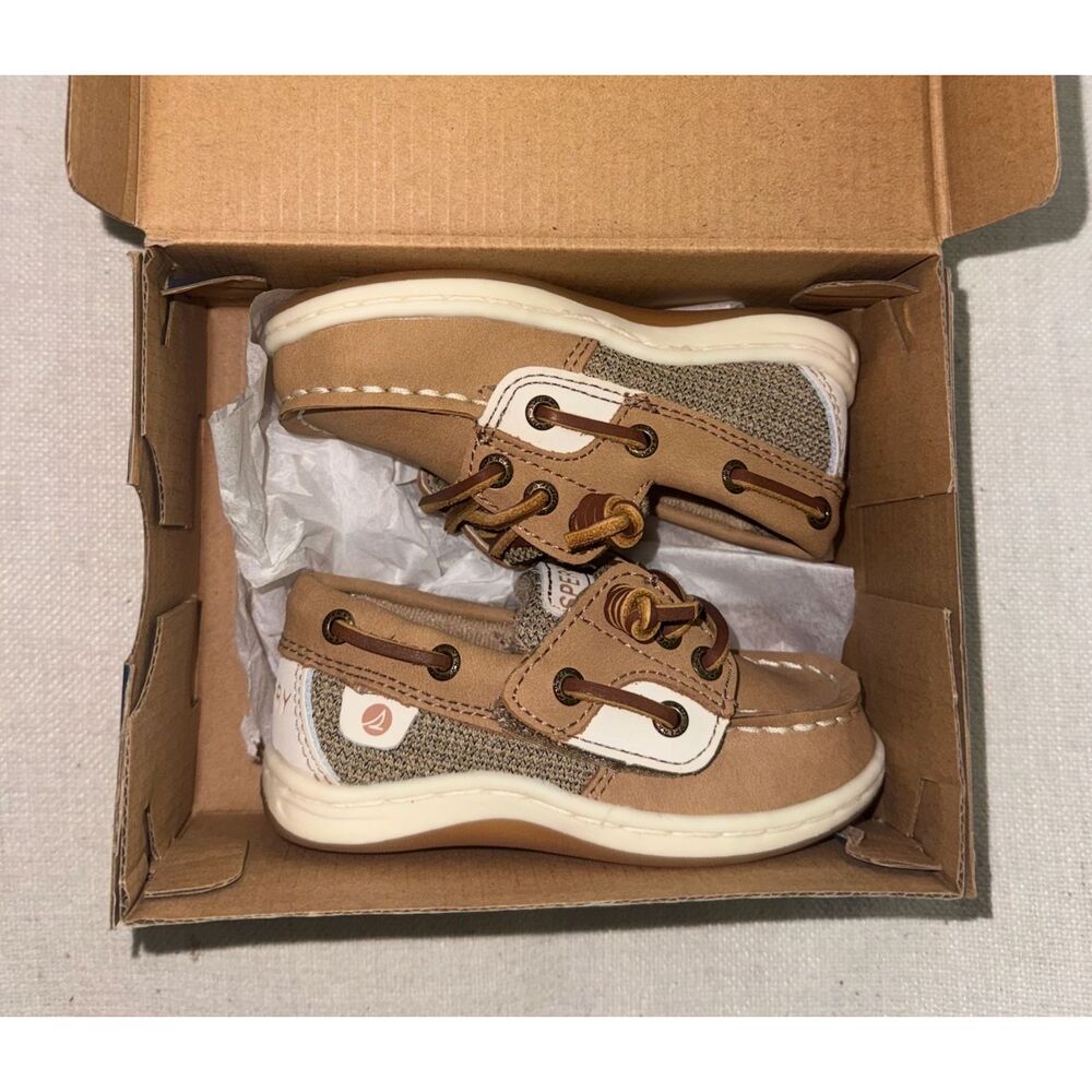 Sperry Baby Songfish Linen/Oat sz 6, UK 5, EU 22